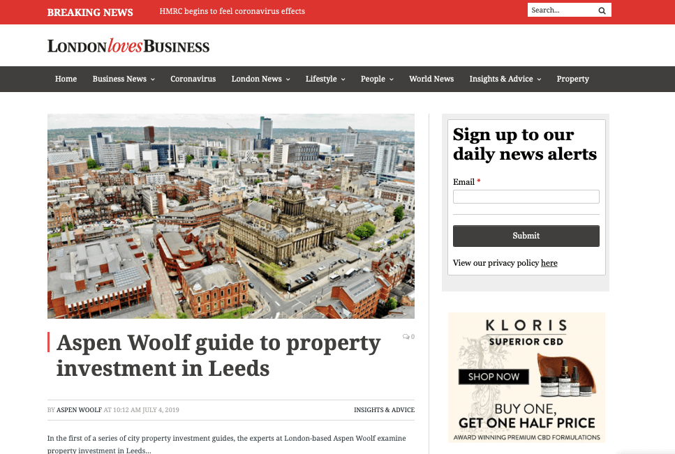 Aspen Woolf guide to property investment in Leeds