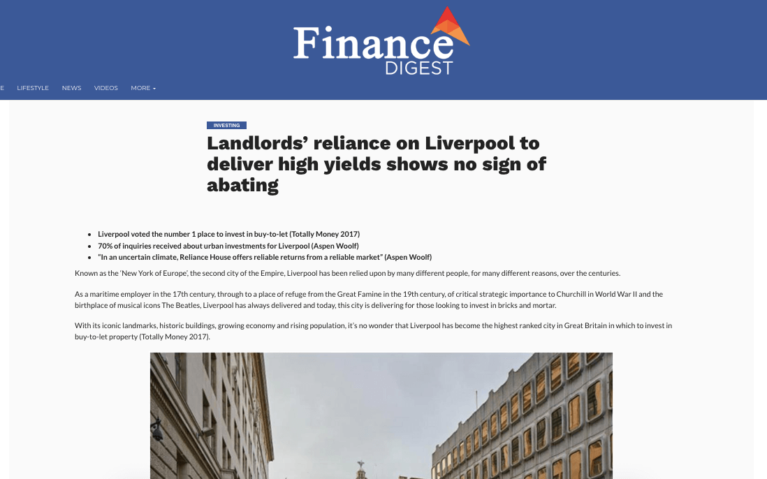 Landlords’ reliance on Liverpool to deliver high yields shows no sign of abating