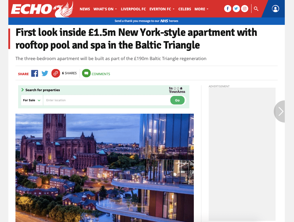 First look inside £1.5m New York-style apartment with rooftop pool and spa in the Baltic Triangle