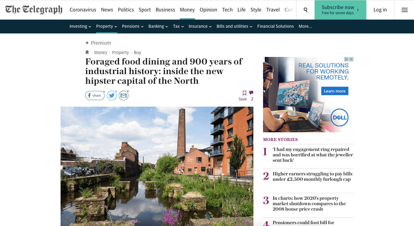 Foraged food dining and 900 years of industrial history: inside the new hipster capital of the North