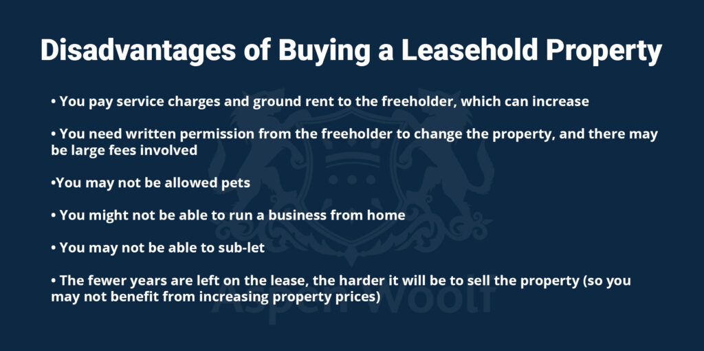 Disadvantages of Buying a Leasehold Property