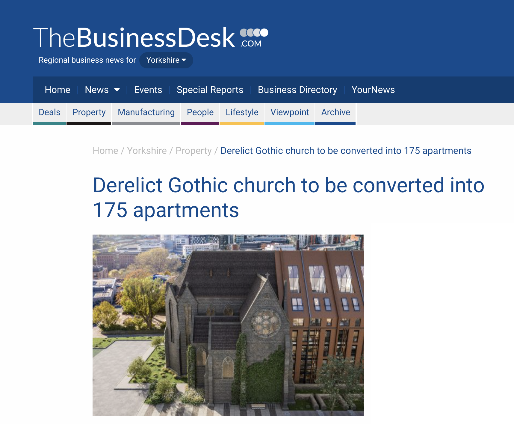 Derelict Gothic church to be converted into 175 apartments