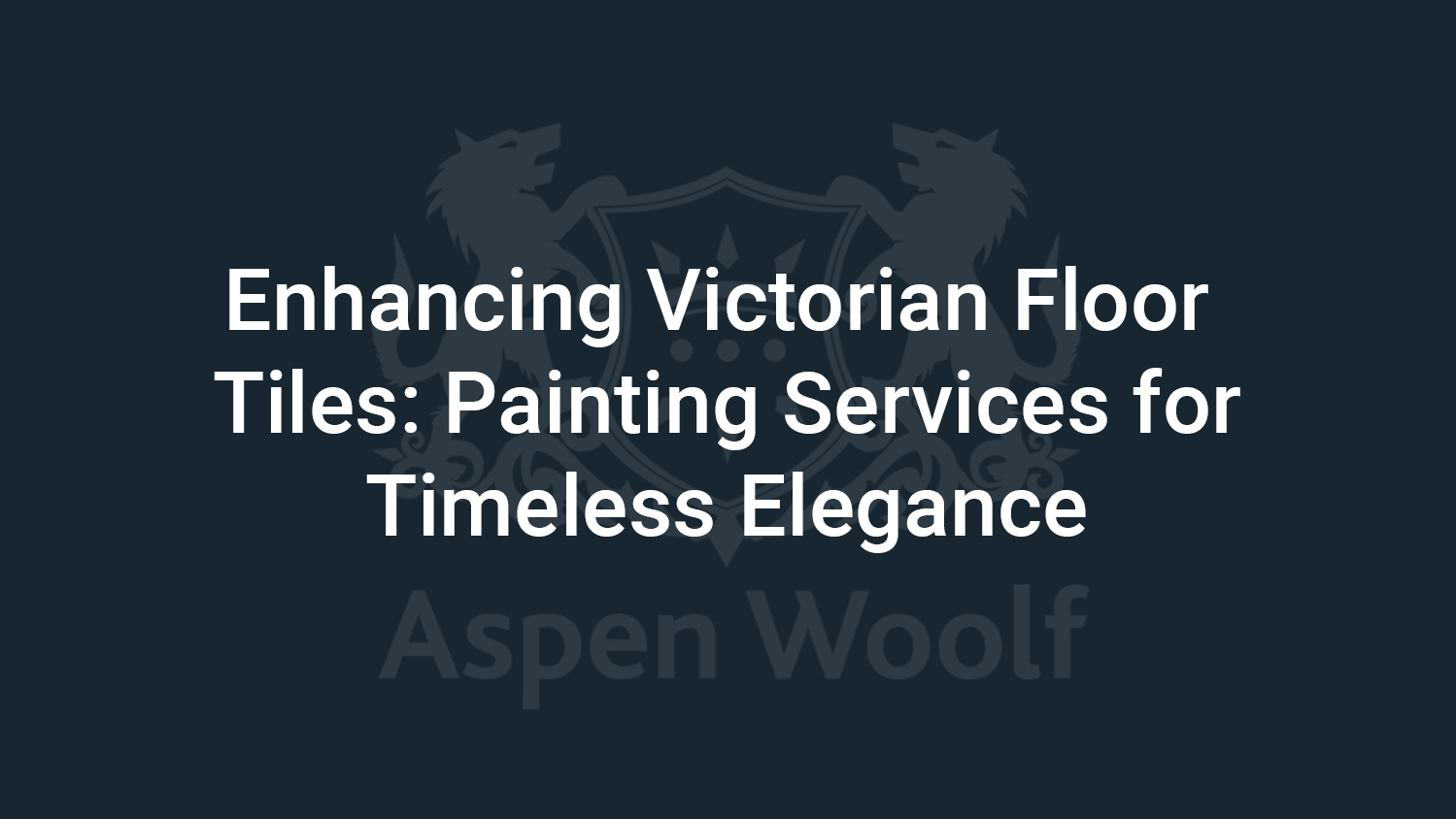 Enhancing Victorian Floor Tiles: Painting Services for Timeless Elegance