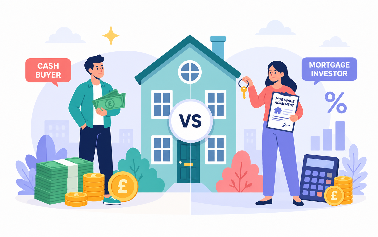 Cash Buyer vs Mortgage Investor: Who Has the Advantage in the UK Property Market in 2026?